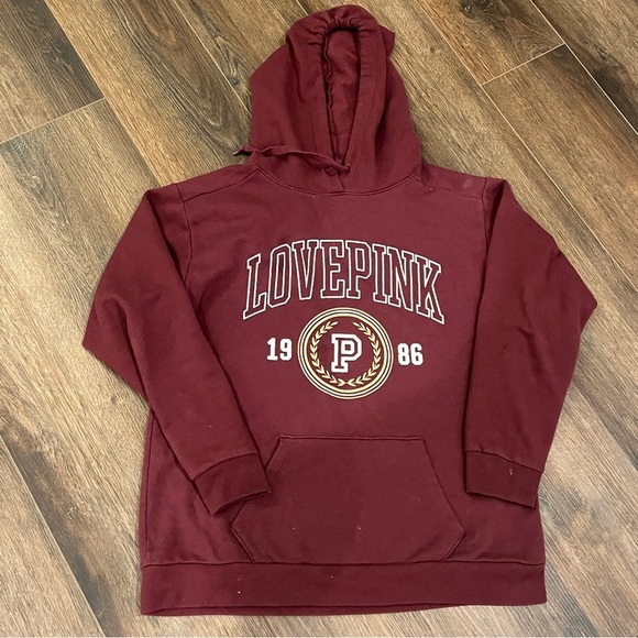 Victoria's Secret PINK HERITAGE LOGO 1986 CAMPUS PULLOVER HOODIE Women’s - Picture 2 of 9